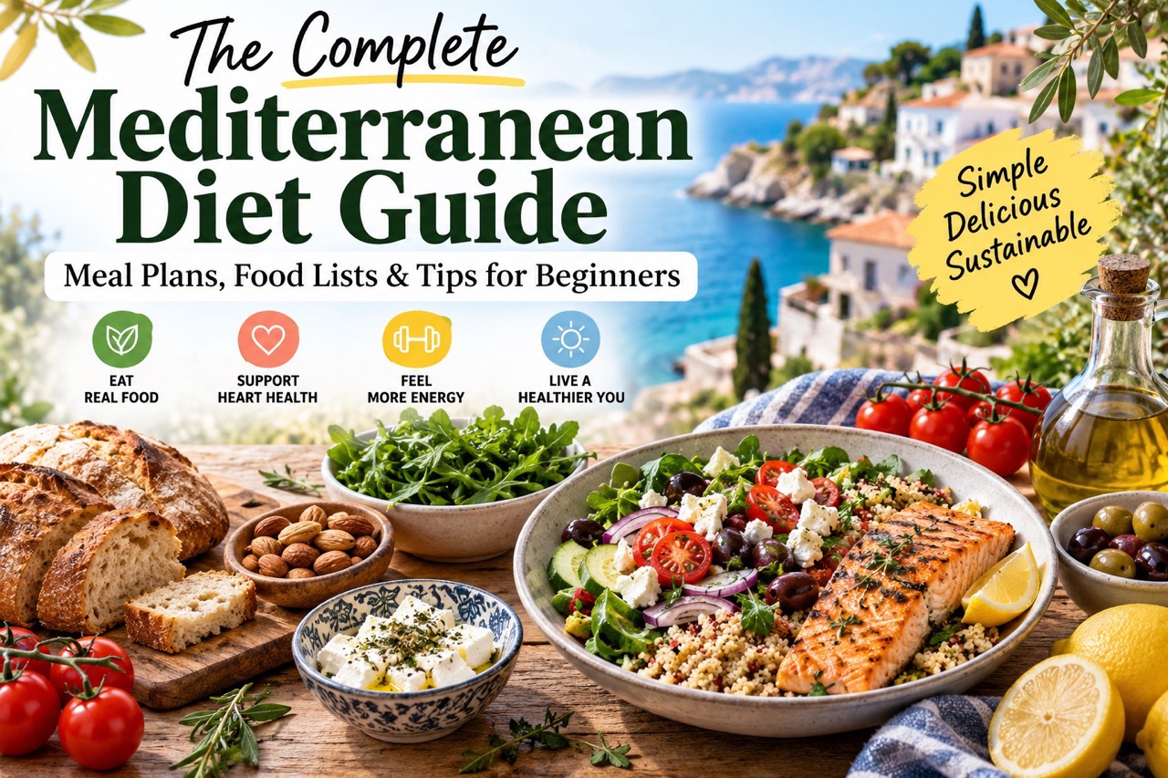 The Complete Mediterranean Diet Guide: Meal Plans, Food Lists & Tips for Beginners