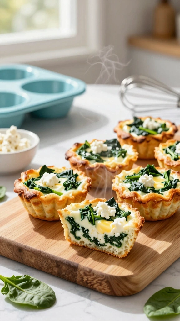 Mini Egg White and Spinach Frittatas