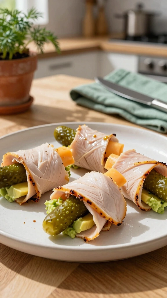Savory Turkey and Cheese Roll-Ups