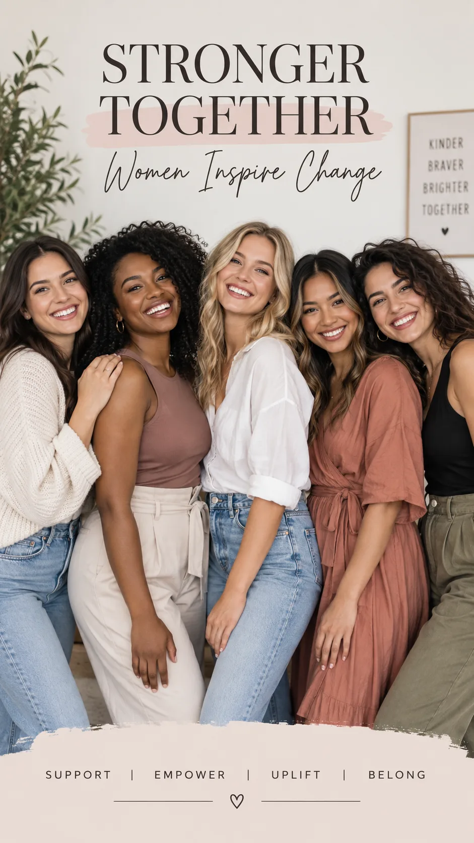 Row of women
