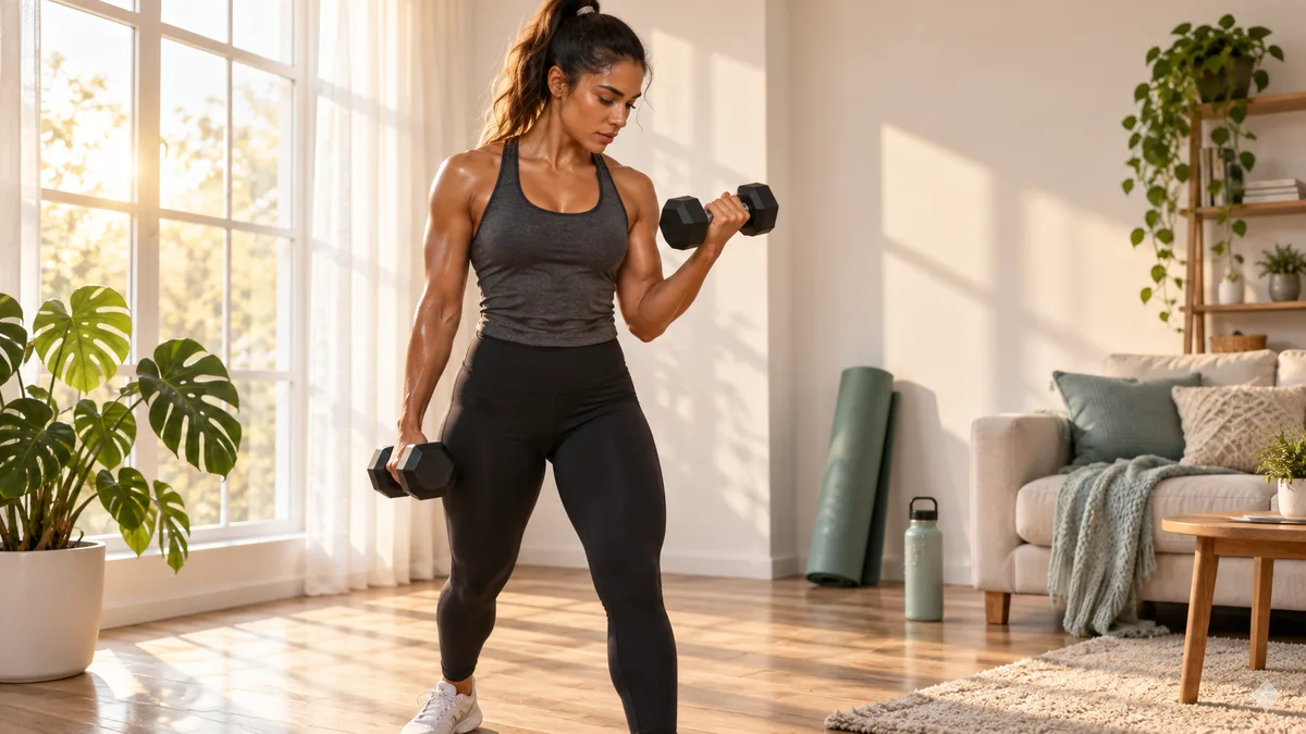 Free Weight Arm Workout: 8 Beginner Moves That Build Definition Without Gym Machines