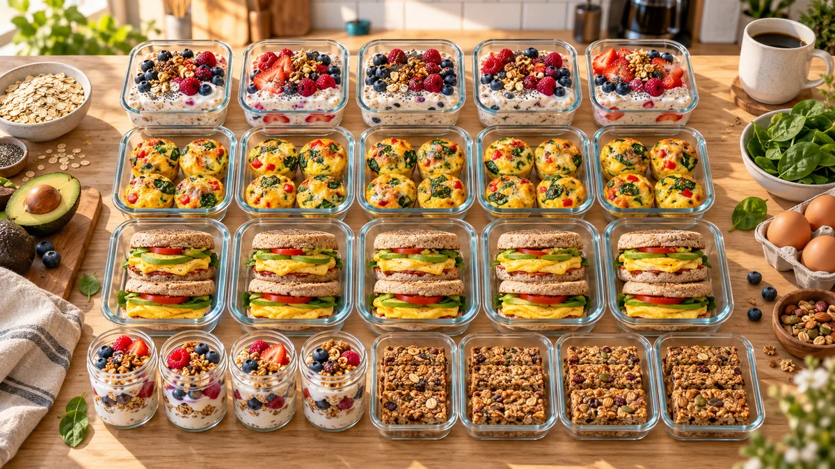 Breakfast Meal Prep for the Week: 10 Make-Ahead Recipes That Save You 30 Minutes Every Morning