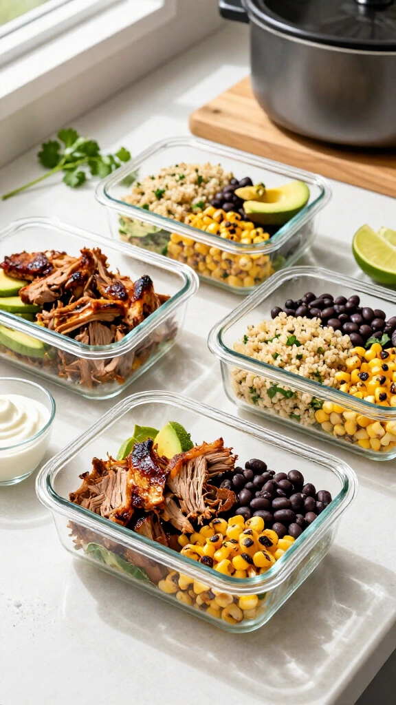 Slow Cooker Carnitas Burrito Bowls