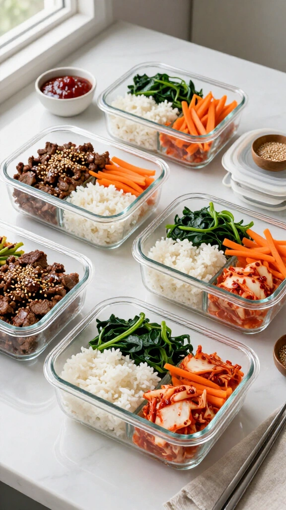 Korean Beef Bibimbap Prep Bowls